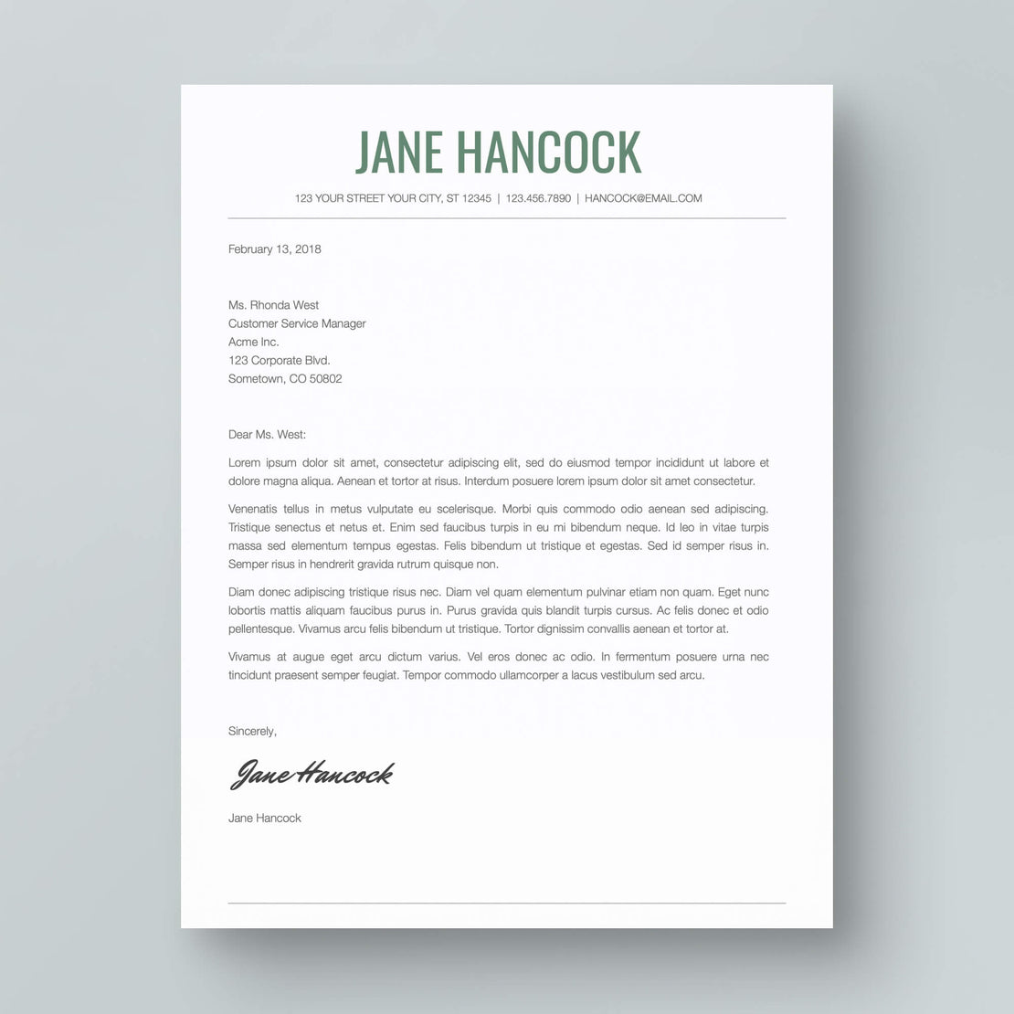 Resume Template: Jane Hancock - MioDocs