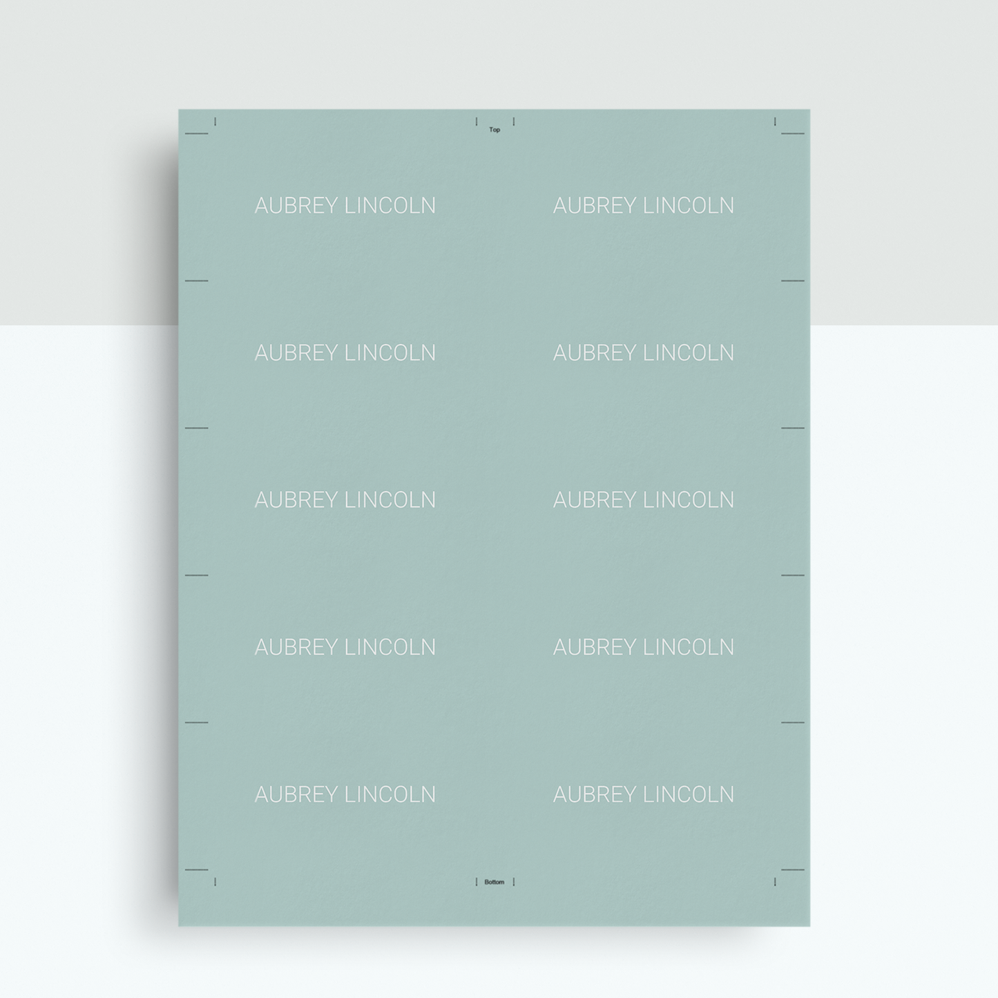 Aubrey Lincoln | Google Docs Professional Business Cards Template - MioDocs