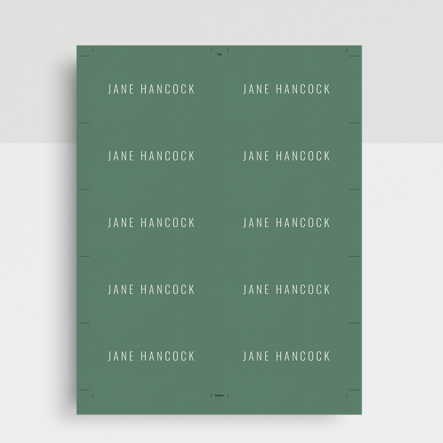 Jane Hancock | Google Docs Professional Business Cards Template - MioDocs