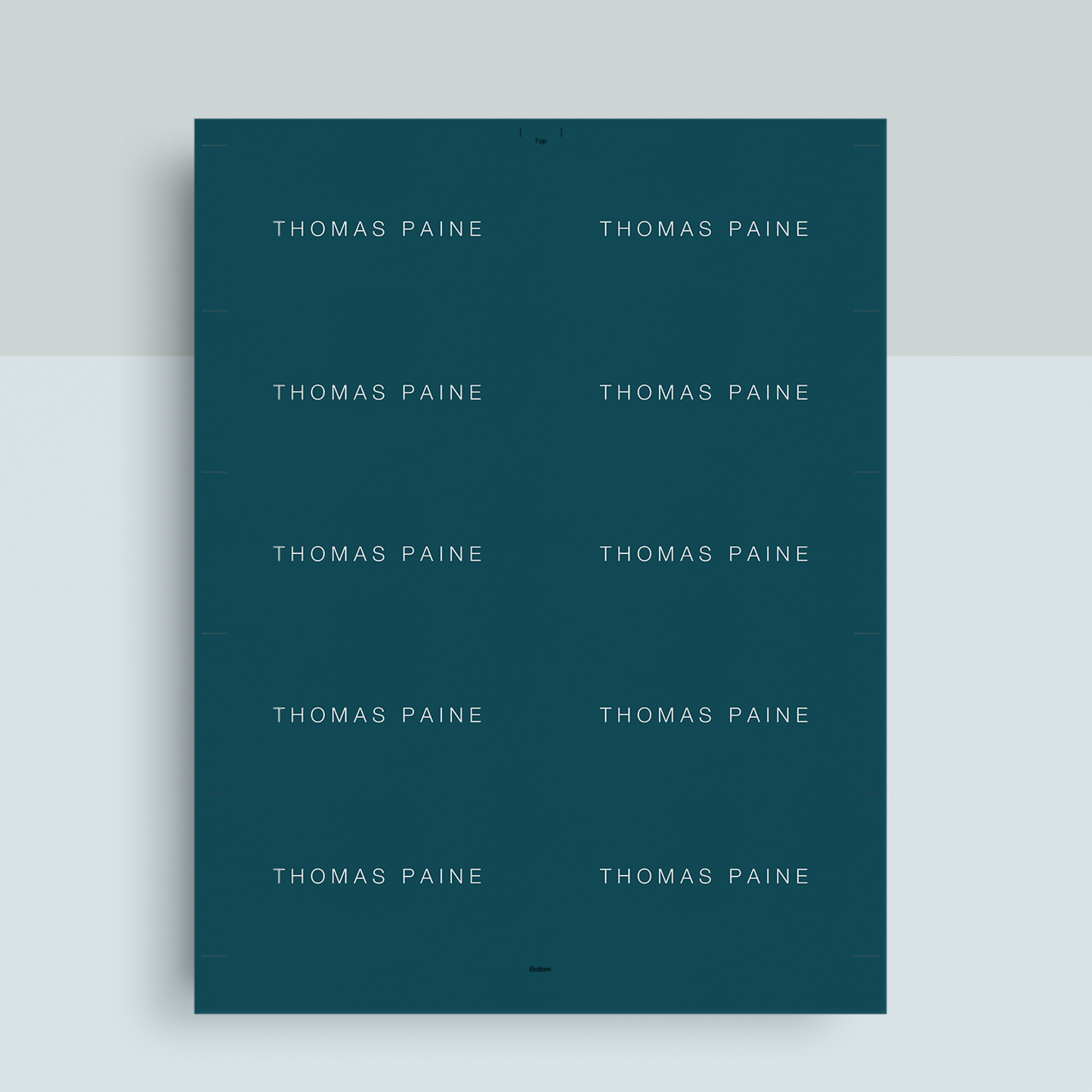 Thomas Paine | Google Docs Professional Business Cards Template - MioDocs