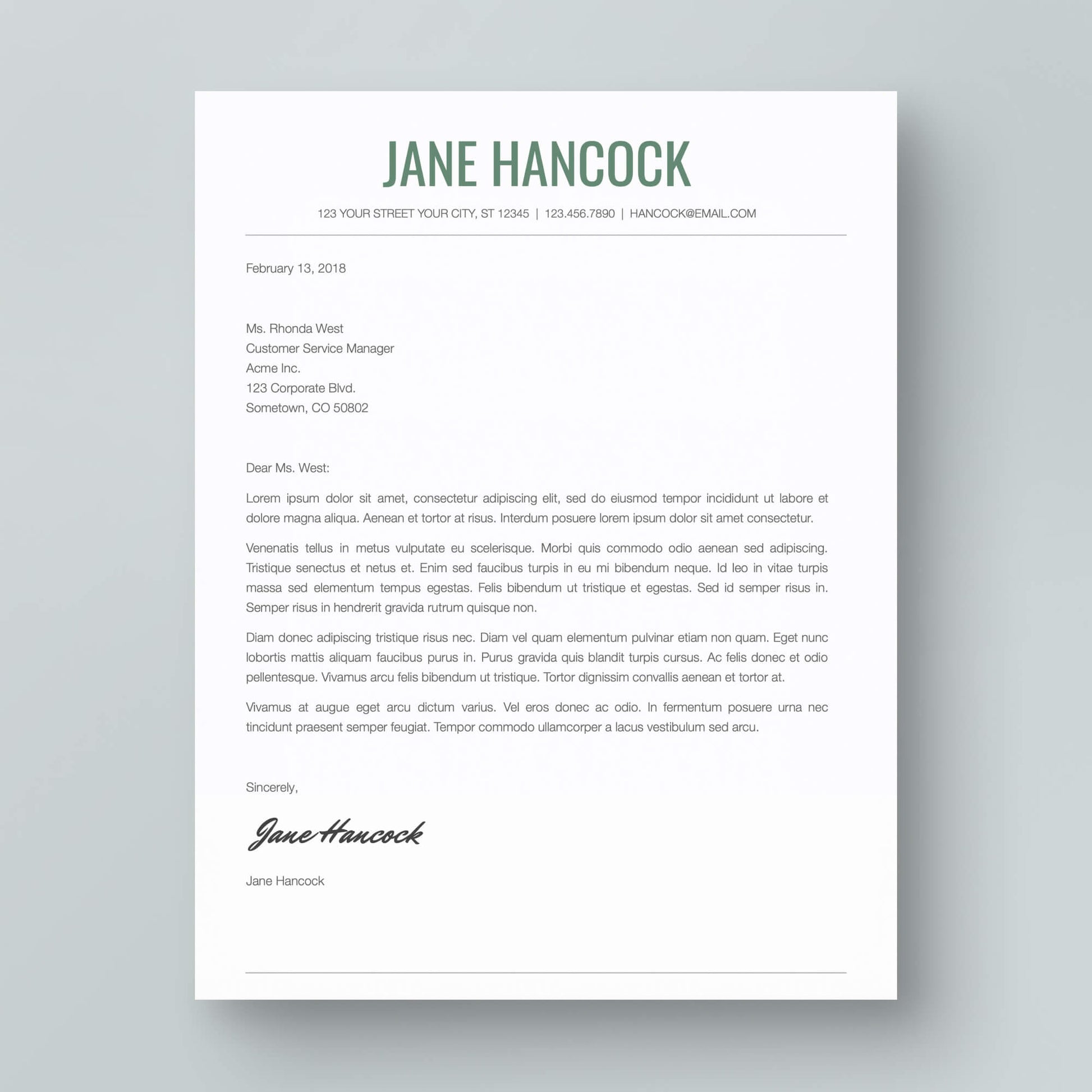 Resume Template: Jane Hancock - MioDocs