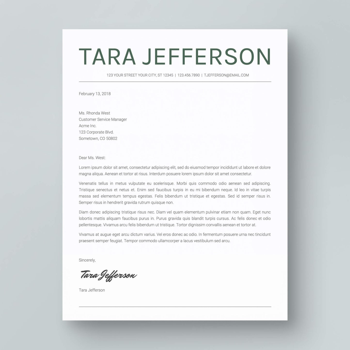 Resume Template: Tara Jefferson - MioDocs