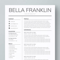 Resume Template: Bella Franklin – MioDocs