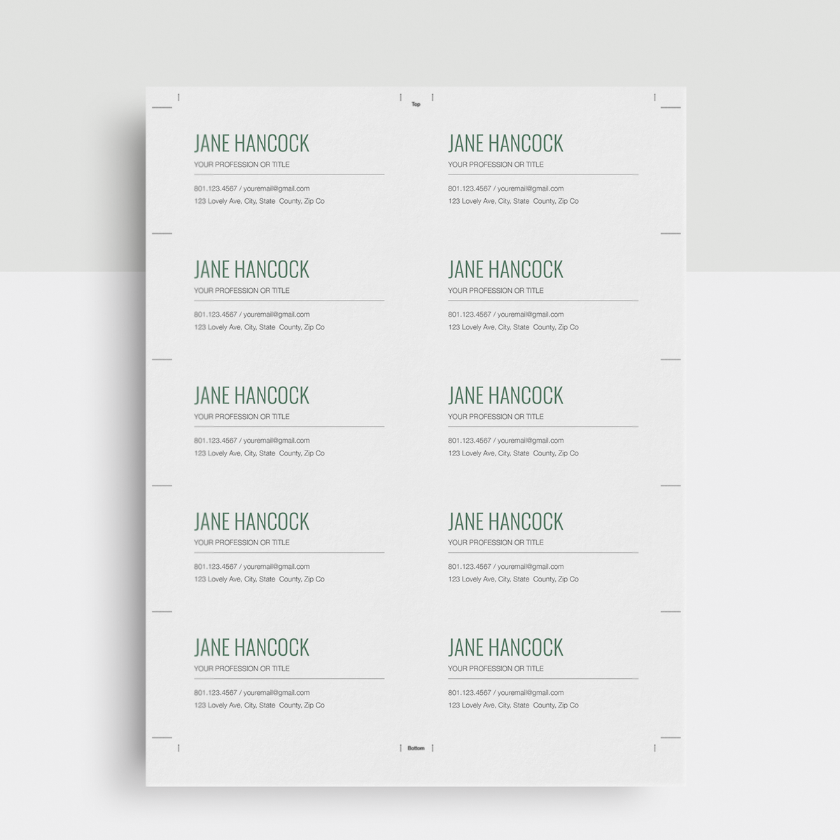 Image 2 for Business Card Template For Google Docs
